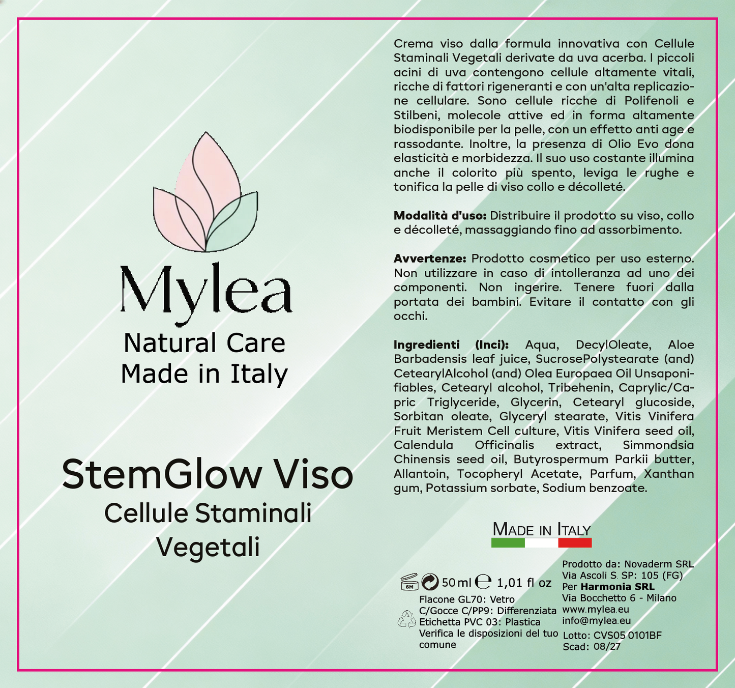 StemGlow Viso Crema Viso con Cellule Staminali